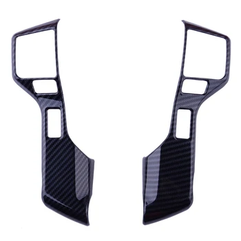 

2Pcs Carbon Fiber Style Black Car Steering Wheel Cover Trim Moulding ABS Fit for Toyota Tacoma 2016 2017 2018 2019 2020