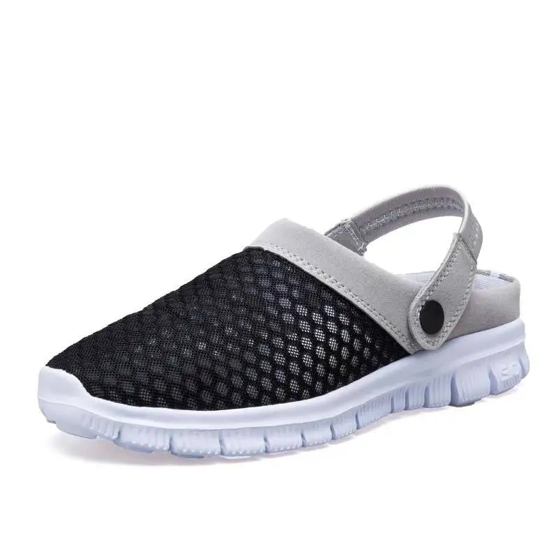 

2017 Summer COUPLE'S BIRD'S NEST Breathable Mesh ban tuo xie Lazy Slip-on Sandals Beach Outdoor Porous Shoes