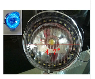 Blue LED Angel Eye Spot Light Fog For Yamaha VStar 400 650 1100 1300 Virago Xv 250 535 750 Road Star Custom Chopper |