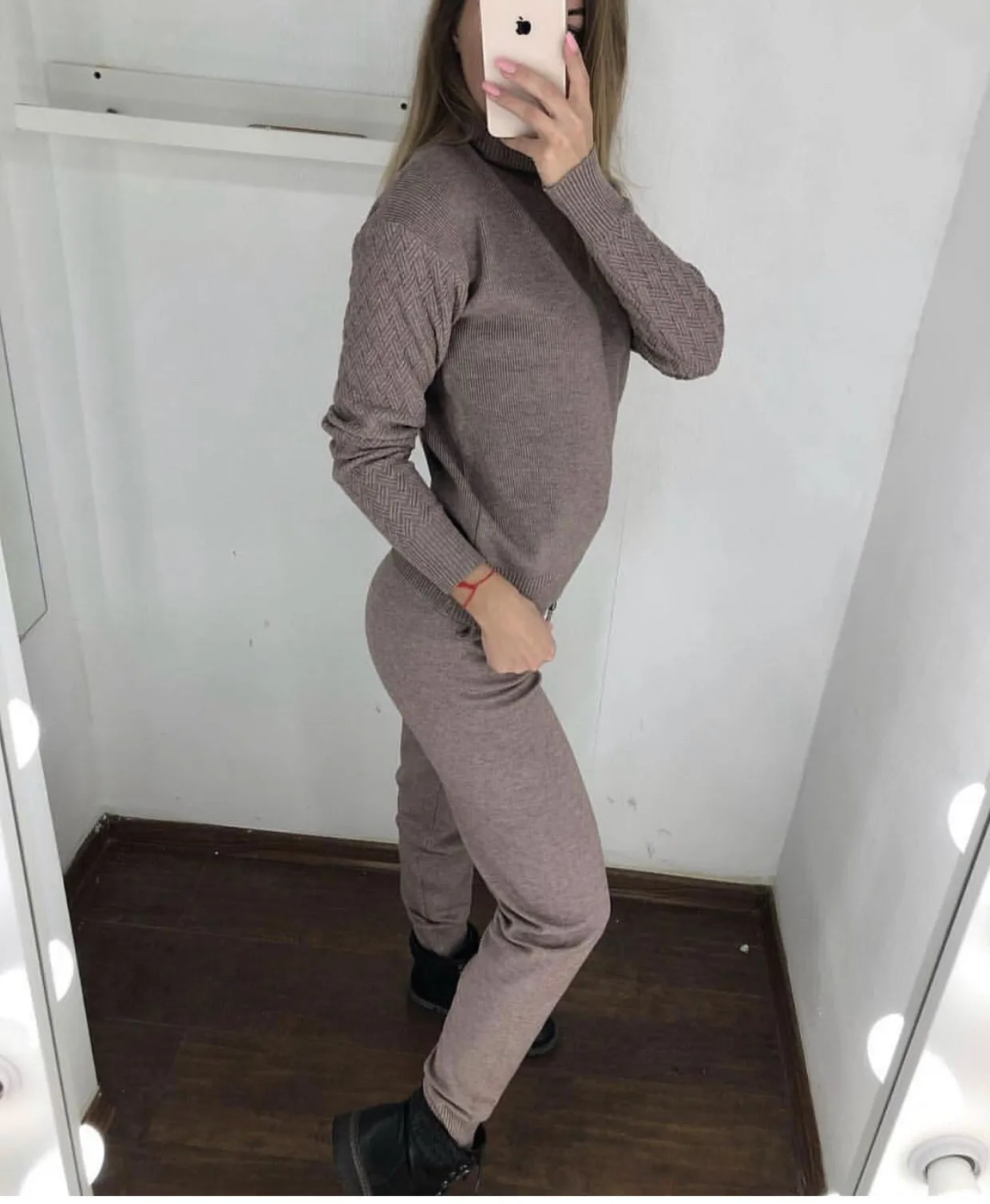 Autumn Winter Casual Knitted Tracksuit Turtleneck Pullover Sports Sweatshirts Women 2 Piece Set Knit Pants+Jumper Suit Clothing