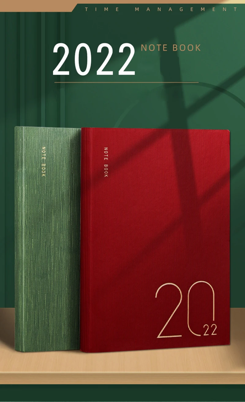 Bloco de Notas Novo Agenda Caderno Papelaria Escritório 365 Diário Semanal Sketchbook Escola Planejador Estudante Kawaii 2022 a5 2 Material escolar e de escritório