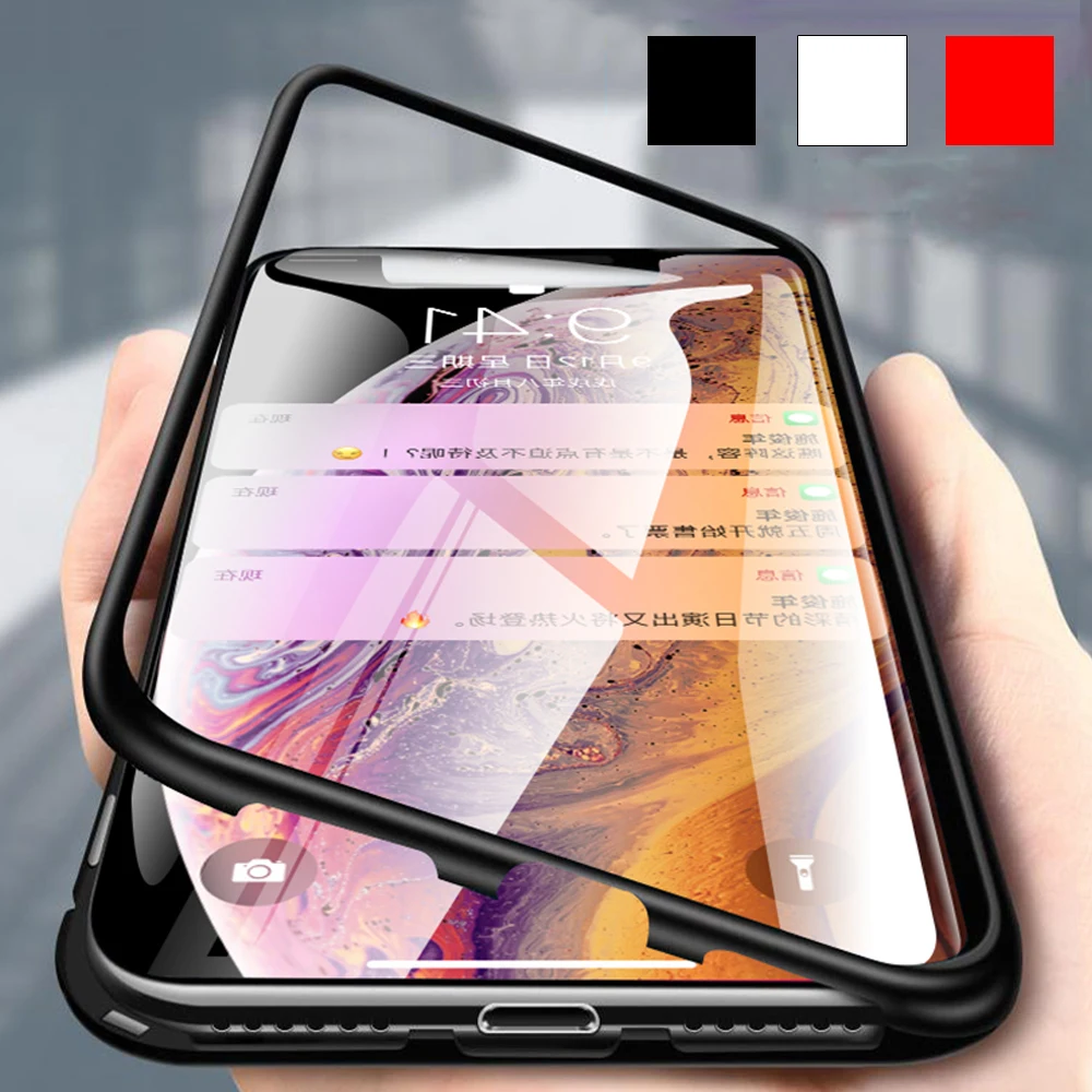 

Magnet iphonex xs max xr case on for Apple iPhone x cover 10r 10 s mas rx i phone iphonexs conque bumper magnetic adsorption ip