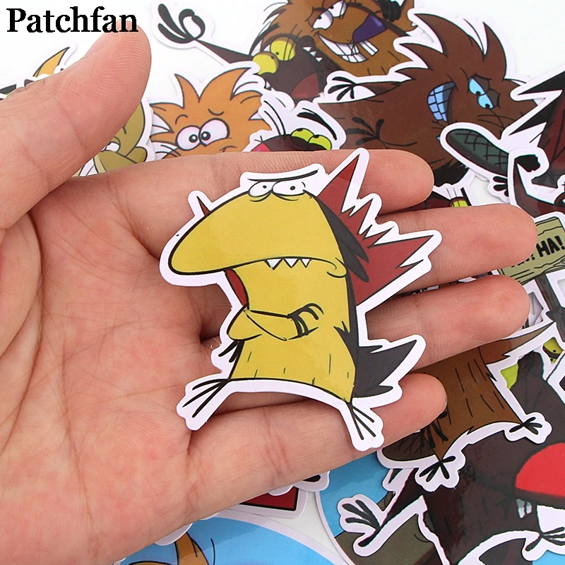 Patchfan 20 шт Angry Beaver детские игрушечные наклейки для DIY Скрапбукинг альбом багаж телефон наклейки на ноутбуки водонепроницаемый A2296