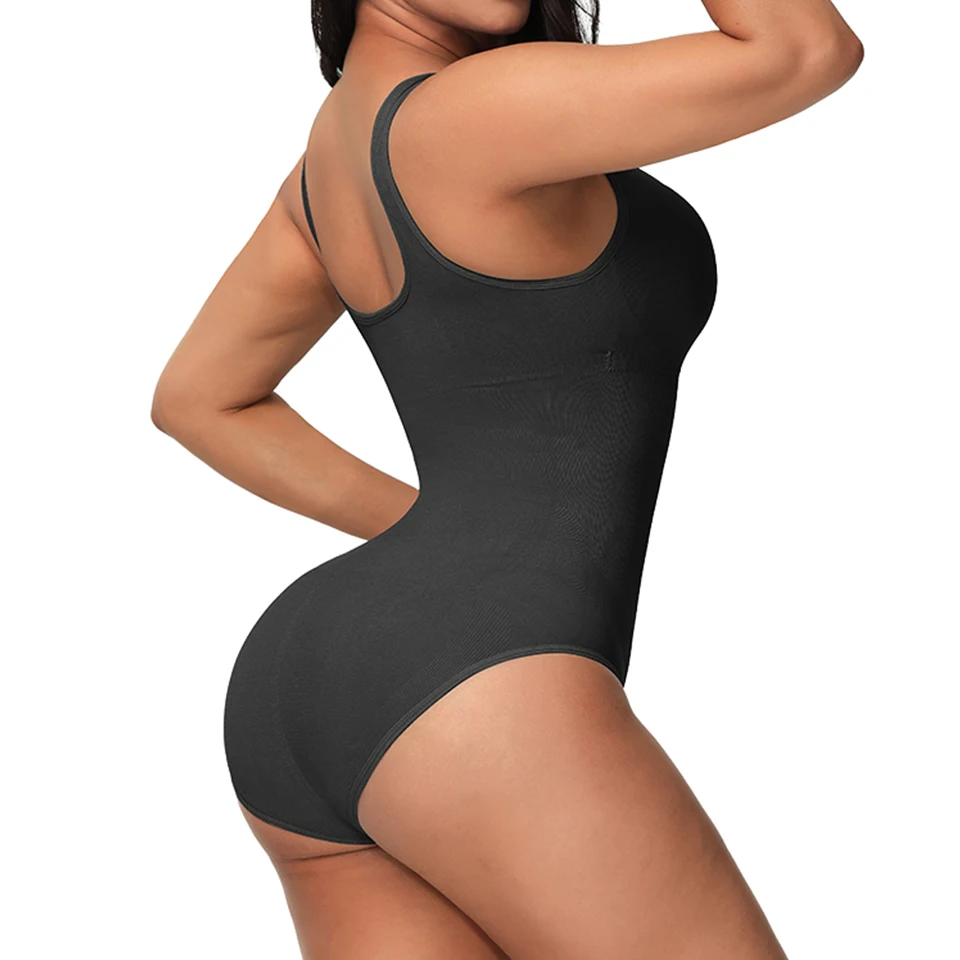 spanx shapewear Shapewear Bodysuit for Women Tummy Control Shapewear V-Neck Slimming Tank Tops Waist Trainer Vest Full Body Shaper Underwear low back shapewear