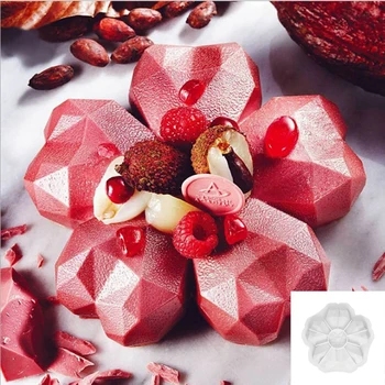 

5 Heart Shape Silicone Cake Molds 3D Cake Decorating Mould Silicone Bakeware Love Chocolate Mold For Wedding Dessert Pan Tools