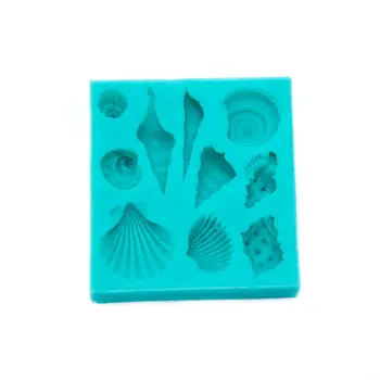 

Lovely Shell Starfish Conch Sea Silicone Mold Fondant Cake Decorating Tools Soap Mold Cake Chocolate mold Many Styles DIY