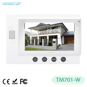 

HOMSECUR 7inch Screen White TM701-W Indoor Monitor For HDW Wired Video Door Phone Intercom System