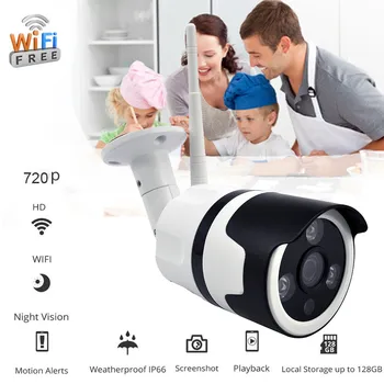 

Wireless HD720P WIFI Camera Waterproof Outdoor Security Bullet IR Night Vision IP66 Weatherproof Micro SD Card #20
