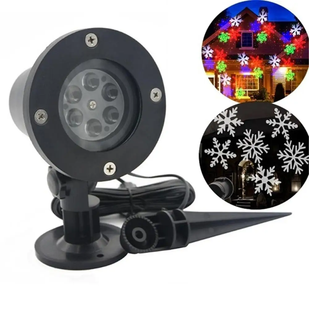 

DishyKooker LED Christmas Light Outdoor Waterproof Snowflower Projection Lamp for Lawn Stage