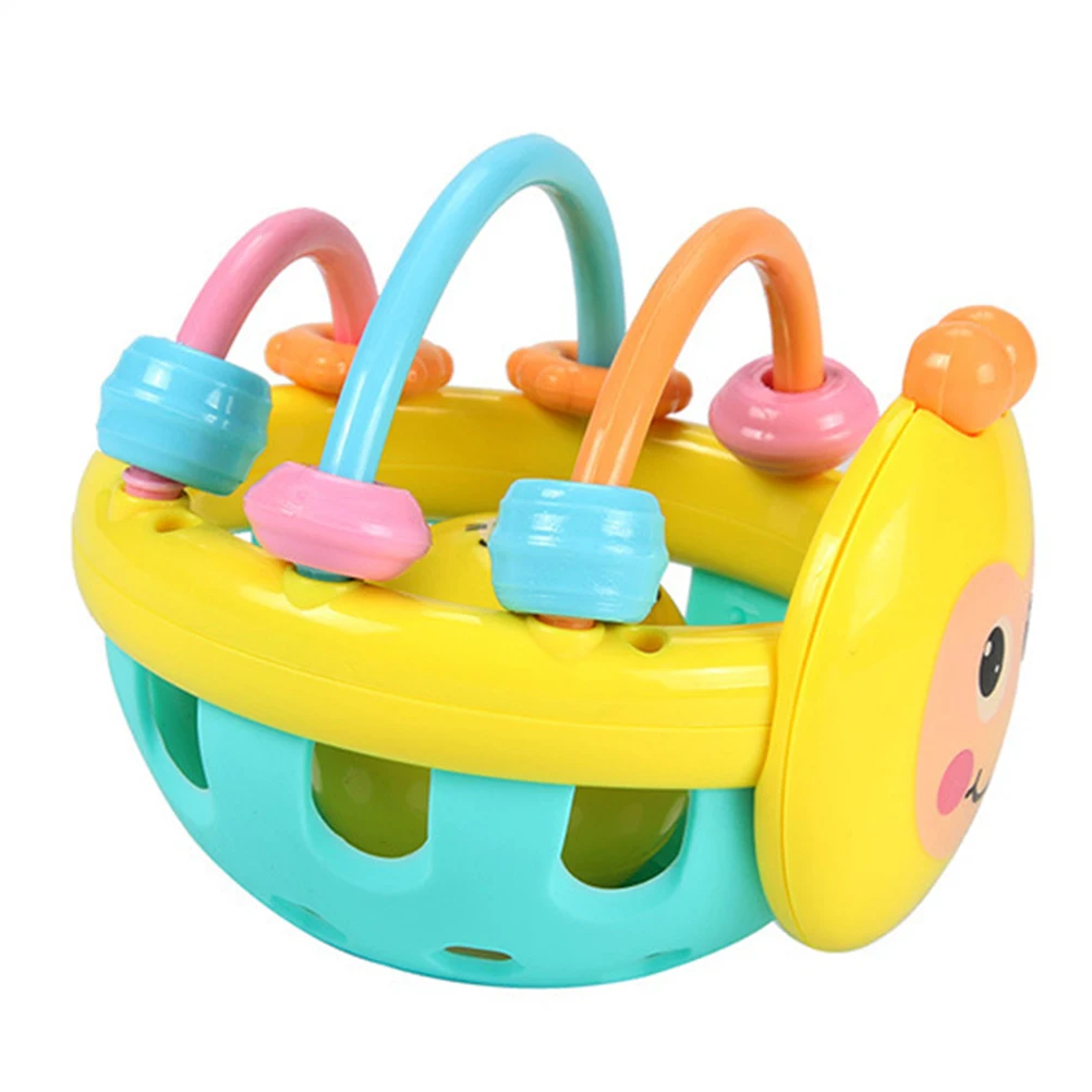 Мягкая резина Juguetes Bebe мультфильм пчела рука стучать погремушка гантели Ранние развивающие игрушки для ребенка руки детские игрушки с колокольчиком#30