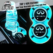 Aiwins автомобильный светящийся коврик для посуды для Infiniti QX30Q50Q70LQX50QX60FX35 автомобильный светящийся Логотип Аксессуары Atmospherelight