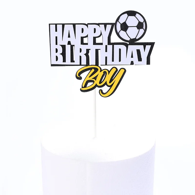Новинка мальчик счастливое украшение для именинного торта корзина Футбольный Мяч Тема спортивные украшения для кексов для детей день рождения украшения для торта для вечеринки - Цвет: 4