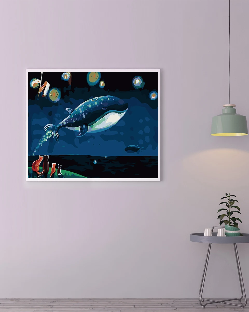 DIY рамка живопись по номерам мультфильм холст картины по номерам ручная Раскраска по номерам для детской комнаты стены Искусство домашний декор