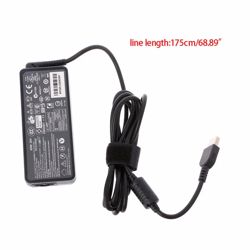 20V 3.25A 65W квадратная форма, с usb-кабелем AC адаптер питания зарядное устройство для ноутбука для lenovo-L059 горячий