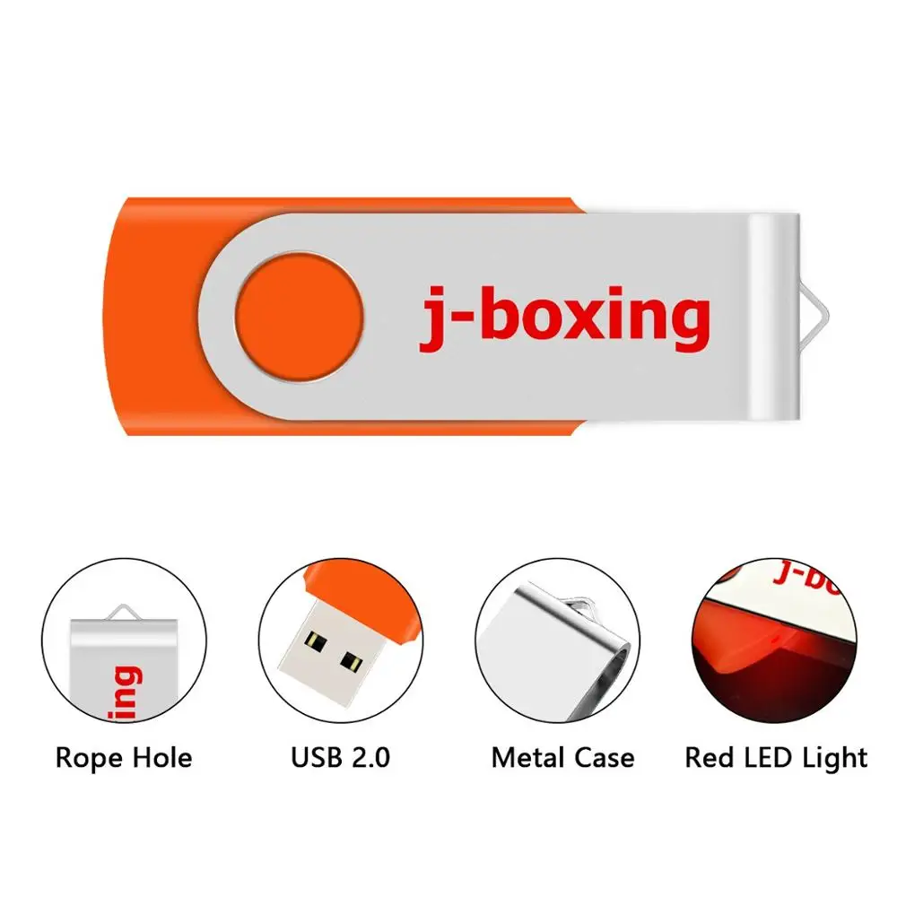 J-boxing 20 шт компьютерная USB флэш-флешка с поворотным шарниром 64 Мб USB 2,0 карта памяти, Флеш накопитель вращающийся флэш-диск большой палец хранения красочные