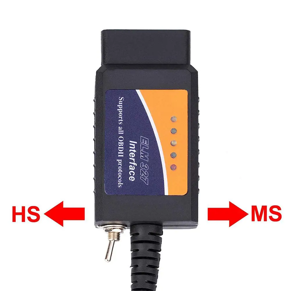 OBD2 USB устройство ELM327 совместимый интерфейс с HS-CAN/MS-CAN переключатель для Forscan Focus Mazda Ford ELMconfig OBD2 сканер