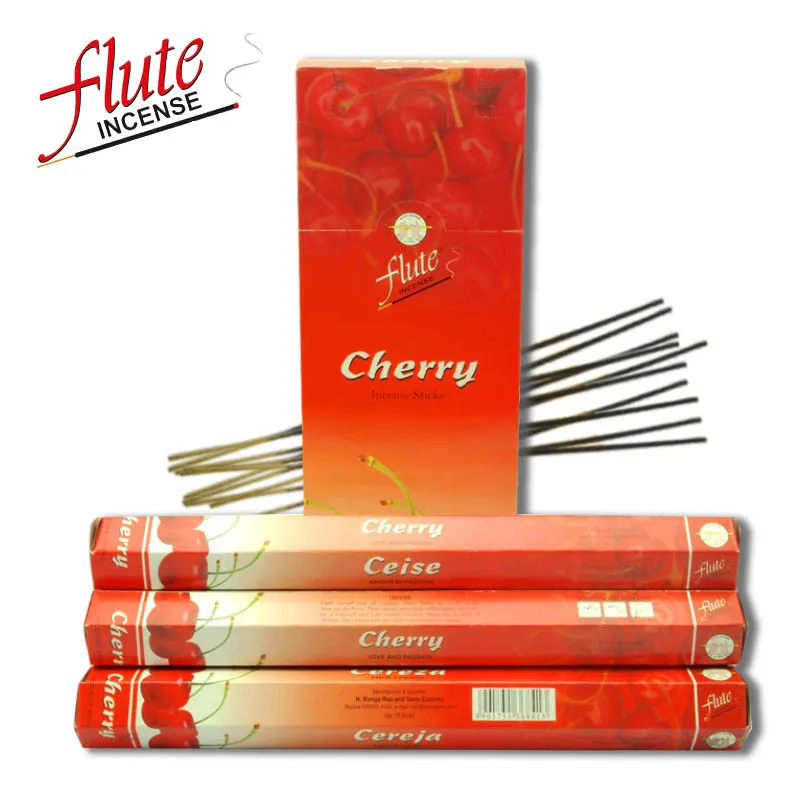 Cherry Флейта 120 палочки/упаковка Kamasutra женские специи ароматические палочки с сердечником ручной работы от индийского сжигания В чайном домике для йоги - Аромат: Cherry