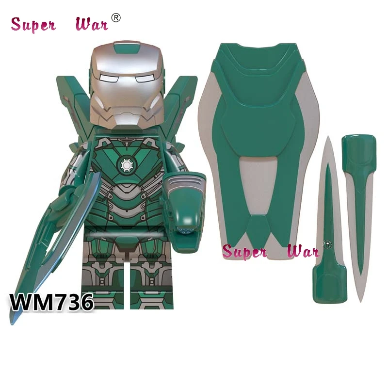 50pcs Avengers Endgame Iron Man Captain America IronMan Thor Pepper hawkeye Thanos MK85 Wasp building block for children toys - Color: WM736