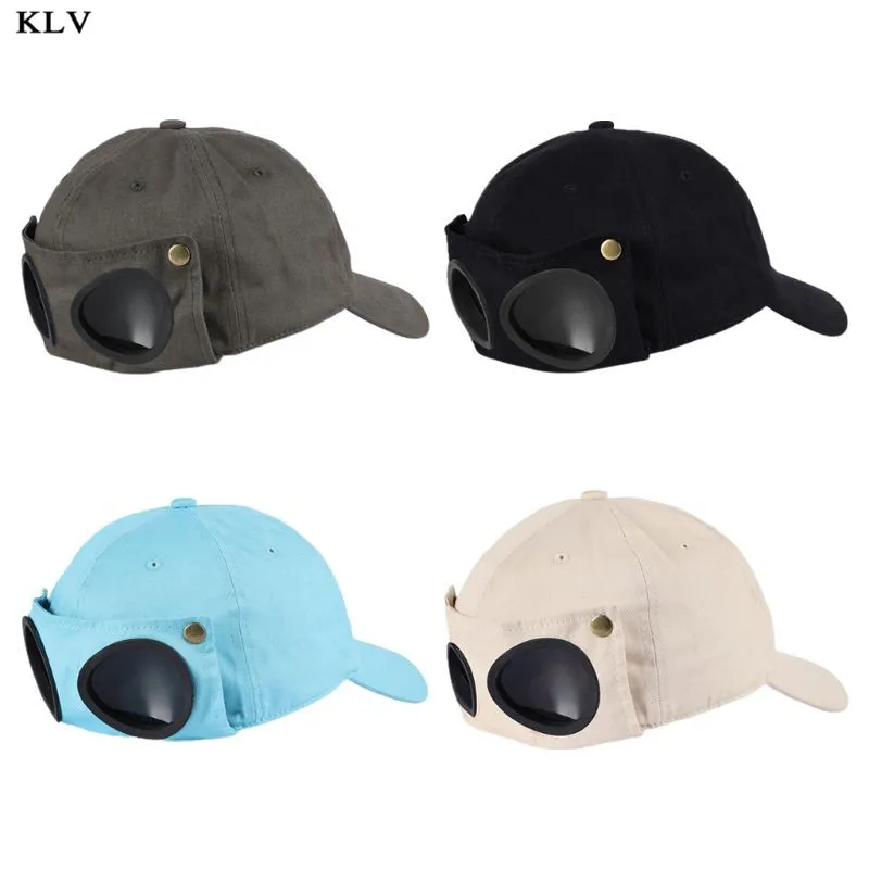 Fashion Unisex Pilot Glasses Hat Hip Hop Baseball Cap Outdoor Sunscreen