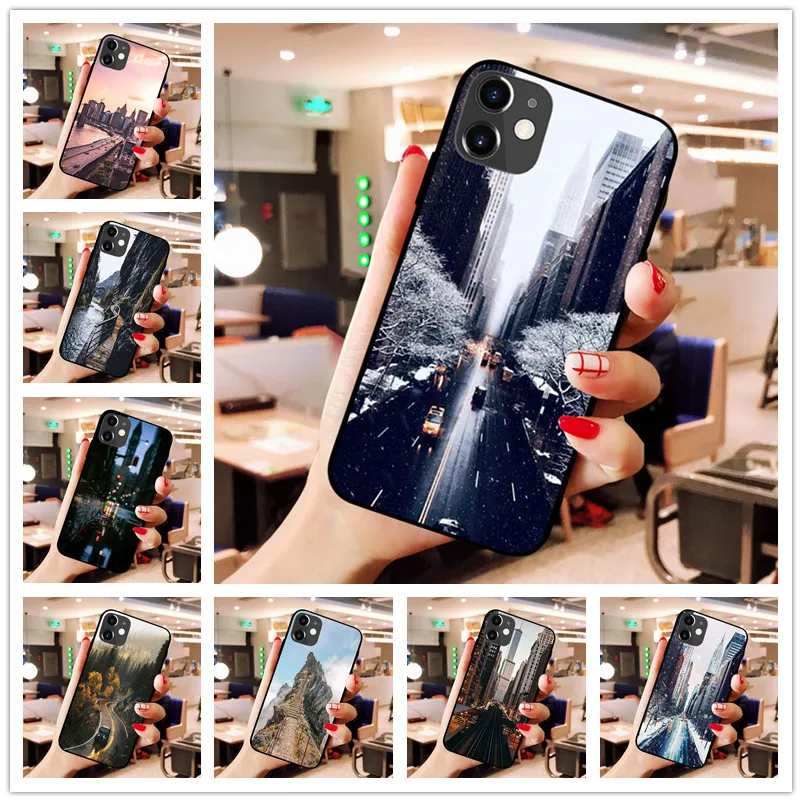highway Black Soft Shell Phone Case Capa For IPhone 11 Pro XS MAX 8 7 6 6S Plus X 5 5S SE XR Cover | Мобильные телефоны и