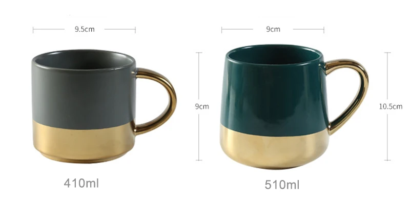 Waliicorners golden handle coffee mug Ceramic Coffee Tea Milk Drinkware Mugs Porcelain Mugs Personality Coffee Cup 8 11196907678_940634851