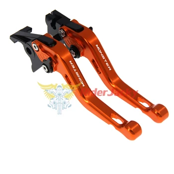 2 Пальца Короткие Мотоциклетные Рычаги Тормозной Муфты Для Ducati 797 MONSTER - Цвет: Orange
