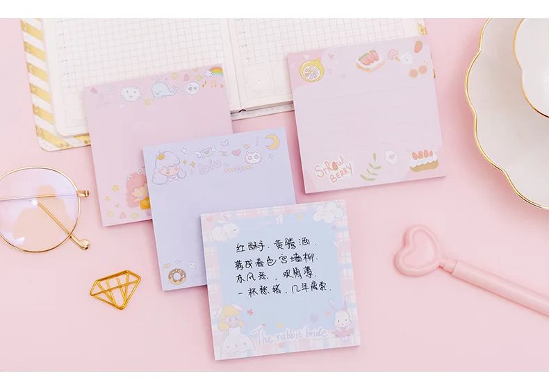 Kawaii корейский блокнот для заметок канцелярский Декор Memopad, чтобы сделать список поставки милый Японский Школьный стационарный аксессуар