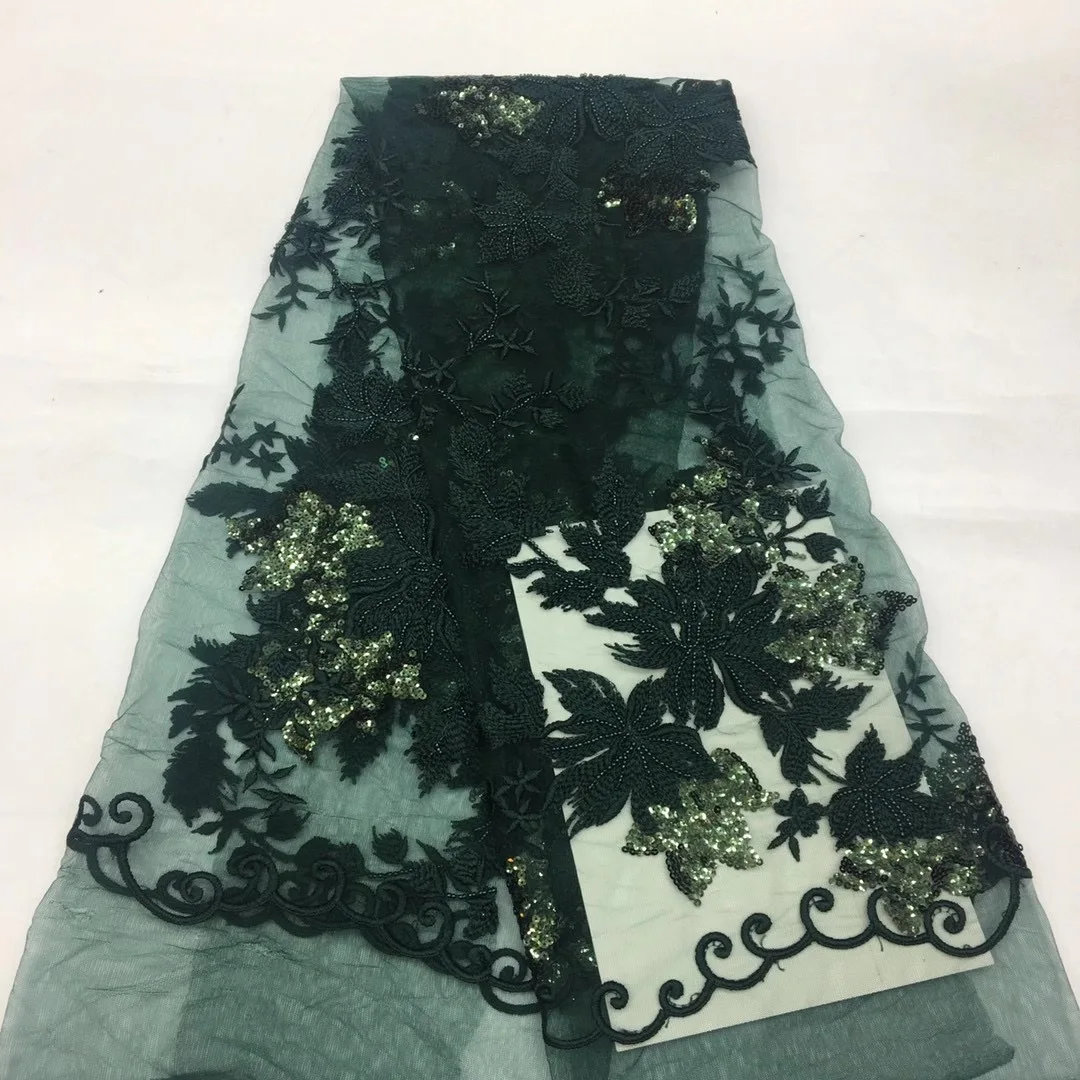 

French Lace Fabric 2021 High Quality African Handmade French Lace Beads, Dubai Wedding Dress Sewing Garment Fabric XX4605