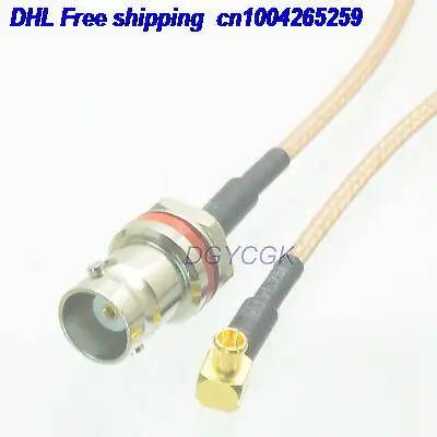 

EMS/ DHL 50pcs BNC female bulkhead back mount to MCX male right angle RG179 pigtail 8" cable 22j