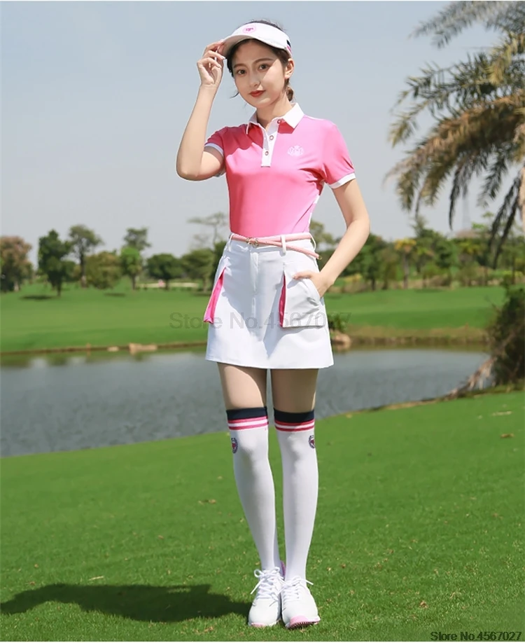 Pgm Женская юбка для гольфа, женские спортивные короткие юбки для тенниса, одежда для гольфа, дышащая одежда для гольфа с карманами, высокое качество, AA60477