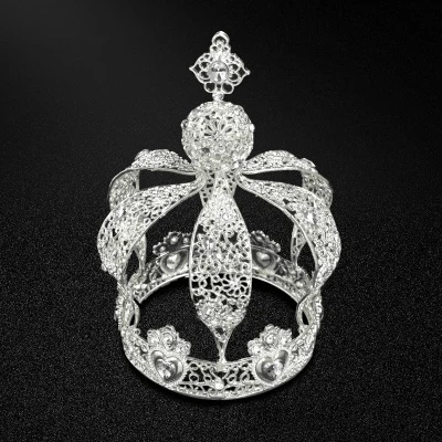 silver Высокое качество Принцесса Корона торт Топпер романтический свадебный торт украшения Топпер для торта «С Днем Рождения» вечерние принадлежности - Цвет: silver