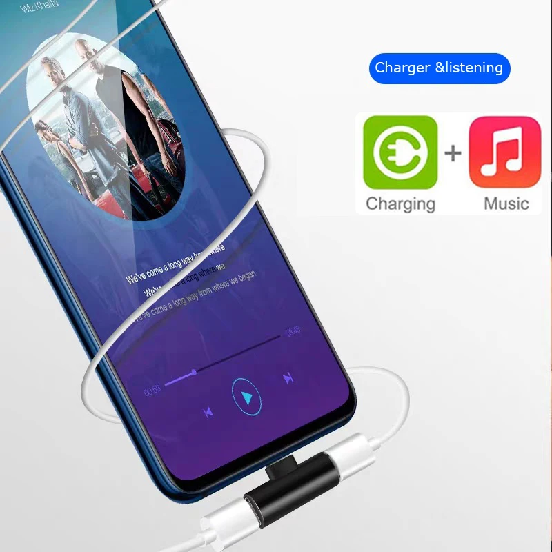 Cherie двойной тип C аудио разъем для зарядки наушников Аксессуары для samsung huawei Xiaomi Oneplus USB C разветвитель наушников адаптер