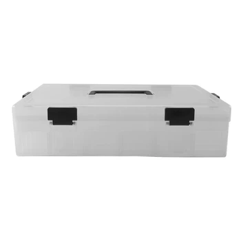 

Building Blocks Toys Large Capacity Hand Kids Storage Case Clear PP Organizer Box Can Adjust the Storage Space