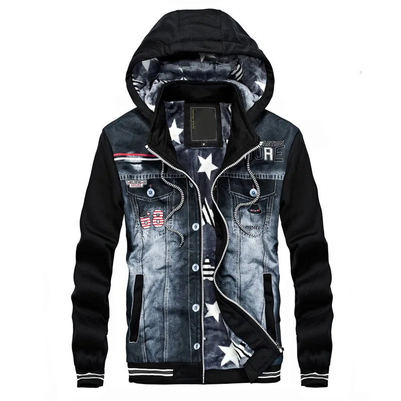 

ZOGAA Men's Leisure Jeans Jacket Hooded Coat Casual Hoodie Sweatshirts Men Long Sleeve Warm Clothes Zipper Hoodies Men Outwear