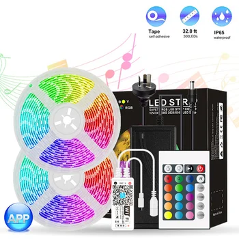 

Durable Classic 10m SMD 5050 RGB LED Strip Light Multi-functional Practical DC 12V Flexible Tape Ribbon Lamp w/ Adapter