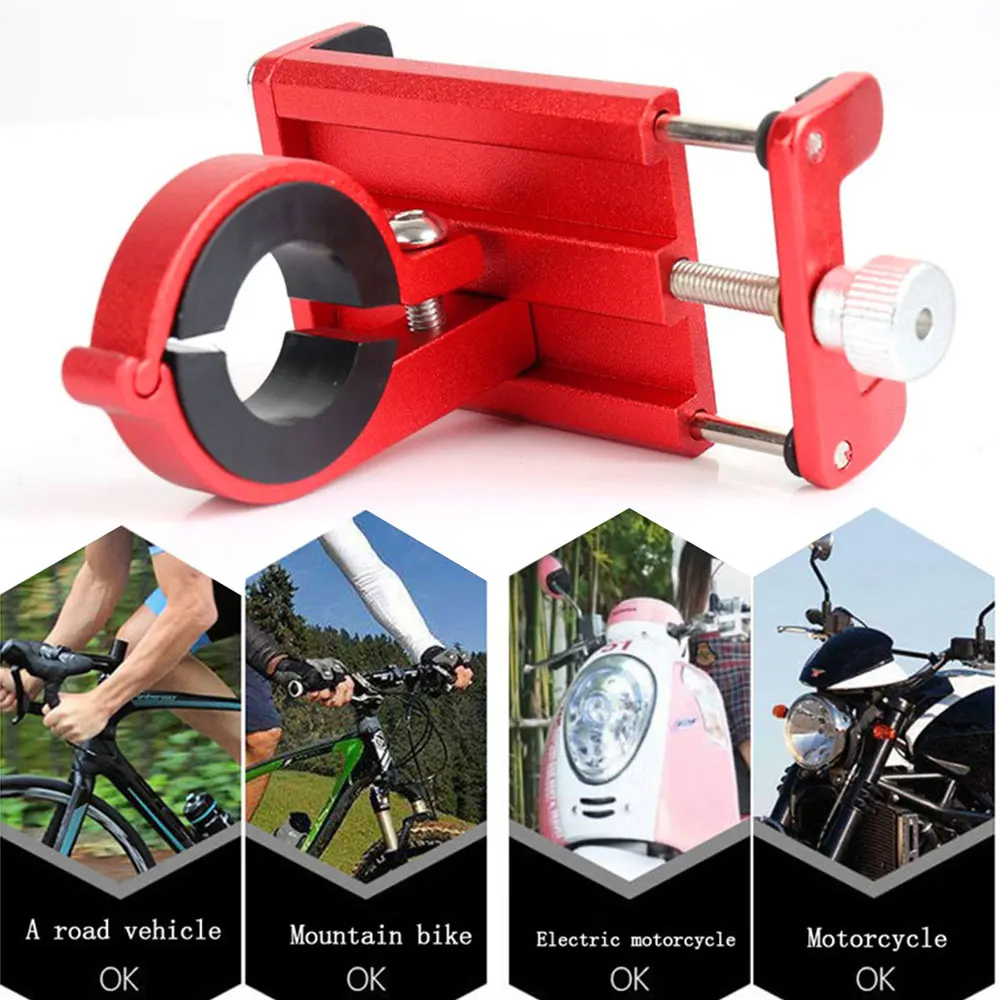 

Bicycle Handbar Clip Navigation Bracket Movement Outdoor Bicycle Phone Holder Aluminum Alloy 3 Color Practical Portable Durable