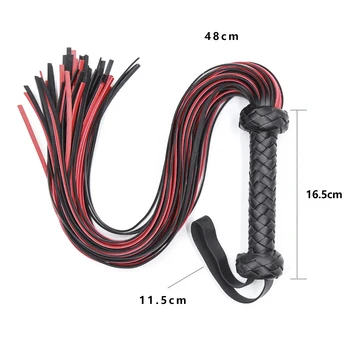 Genuine Leather Pimp Whip Riding Crop Horse Whip Flogger Sex Spanking Paddle BDSM Slave Femdom Bondage Exotic Sex Toy For Couple 6