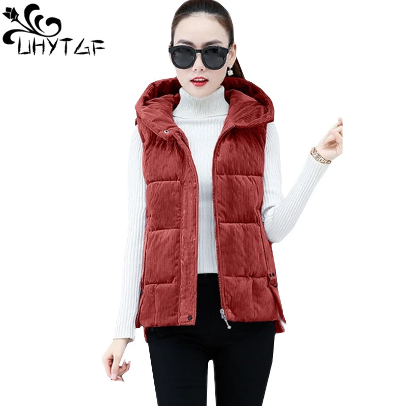 doudoune sans manche velour cotele