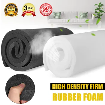 

200X50cm High Density Seat Foam Rubber Replacement Upholstery Pad Black White Soft Firm Foam Sofa Cushion