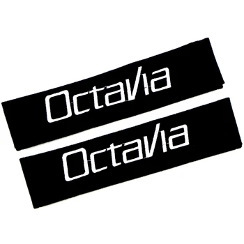

2PCS Car Safety Belt embroidery pattern covers seat belt case for Skoda Octavia A5 A7 Fabia Superb Rapid Yeti