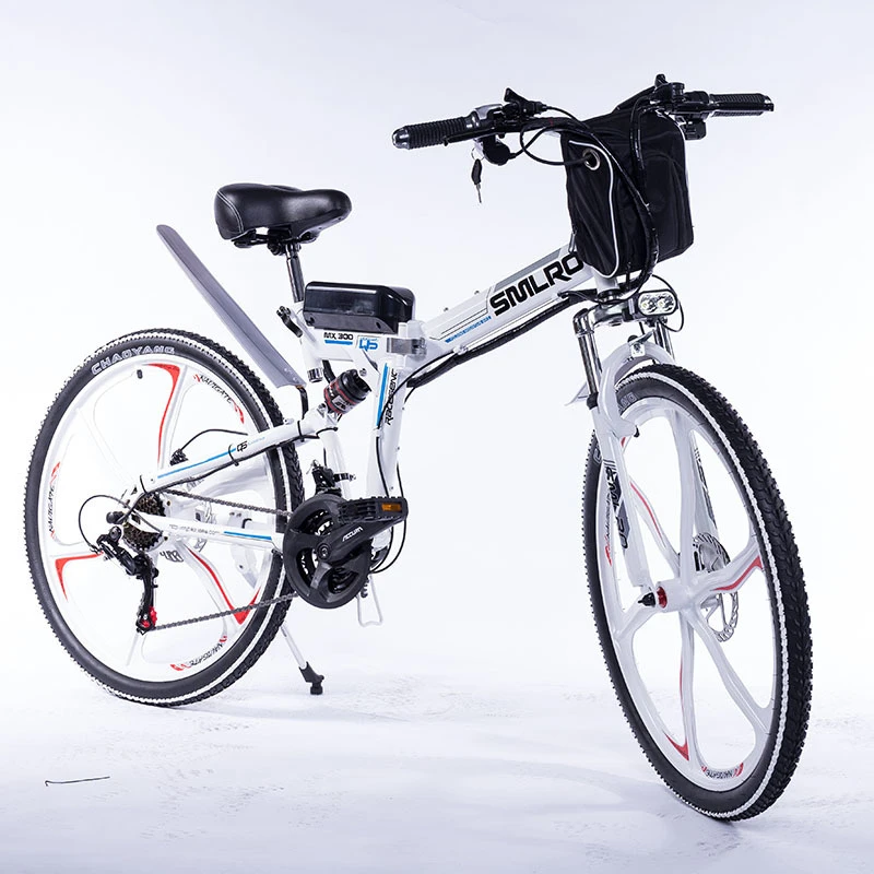 

SMLROBest electric bike 21 Speed E-bike 48V 10AH battery with Handlebar Display 26 inch Integrated wheel
