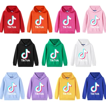 

2020 Winter Tik-Tok Fashion Print Long Sleeve Pullovers Hoodie Sweatshirt Korean Style Tops Jacket Cotton Children's Sweatshir