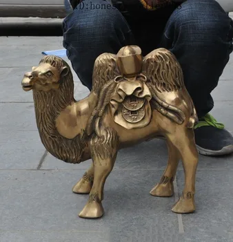 

wedding decoration Chinese fengshui brass wealth Yuanbao money Auspicious desert camel Llama statue
