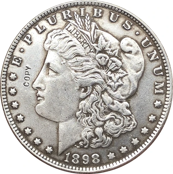 1898-S сша Морган долларовые монеты КОПИЯ