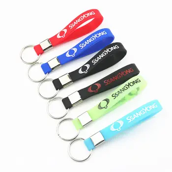 

Car Sticker Luminous Silicone Emblem Badge Car Key Ring For Ssangyong Rexton Kyron Korando Ssang Yong Car Styling Accessories