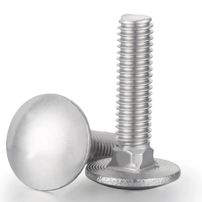 10pcs/lot M4-M12 10-150mm Length 304 Stainless Steel Carriage Bolt Round Head Square Neck Screw DIN603 stainless steel screws stainless steel screw