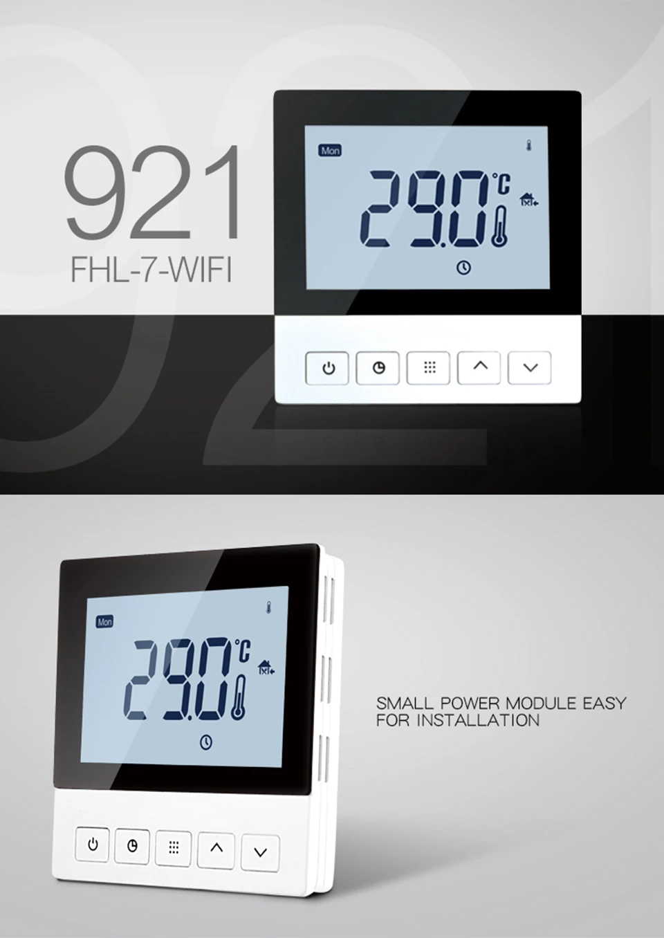 SASWELL Wi-Fi термостат контроллер температуры смартфон приложение плоская задняя стена крепление комнаты беспроводной Программируемый