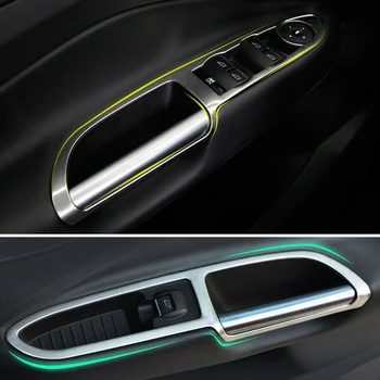 

2pcs Switch Panel Trim 2pc 2x Window For Ford Escape Kuga 2013-18 Silver