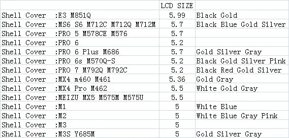Батарея крышка Дверь задняя крышка для MEIZU E3 MS6 PRO 5 6 Plus 6s 7 MX4 MEIZU MX5 M1 M2 M3 M3S M851Q S6 M712C M712Q M712M M578CE