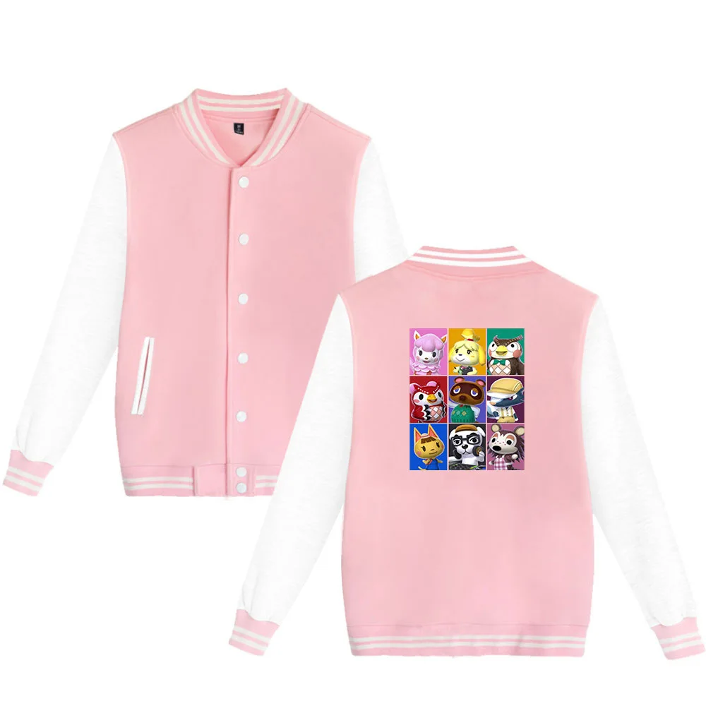 Animal Crossing Baseball Uniform Fleece Jacket - Streetwear Hip Hop ...